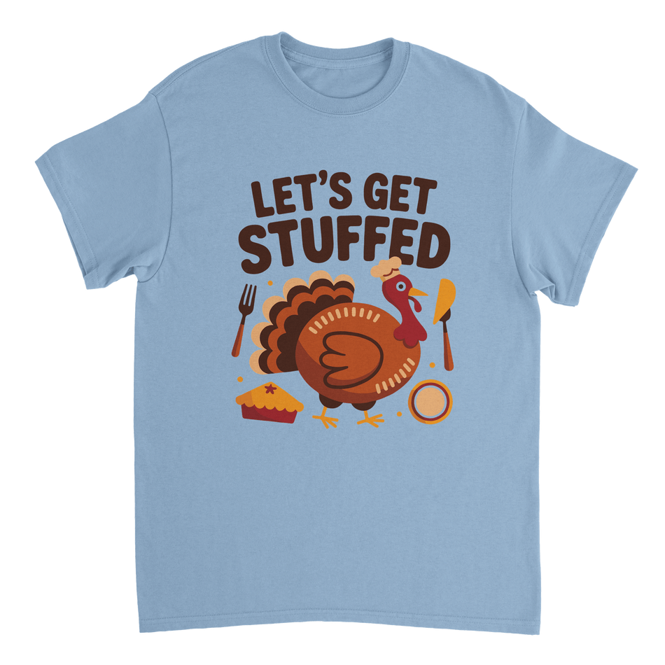Let’s Get Stuffed Thanksgiving T-Shirt – Classic Cotton Tee for Fall Celebrations - KPAP Canada