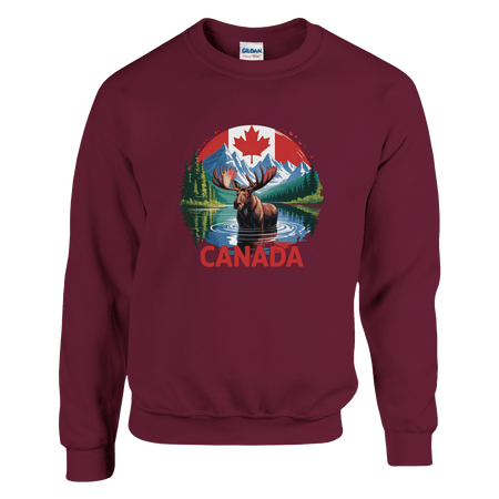 Canada Moose & Mountains Heavy Blend Sweatshirt – Classic Comfort - KPAP Canada