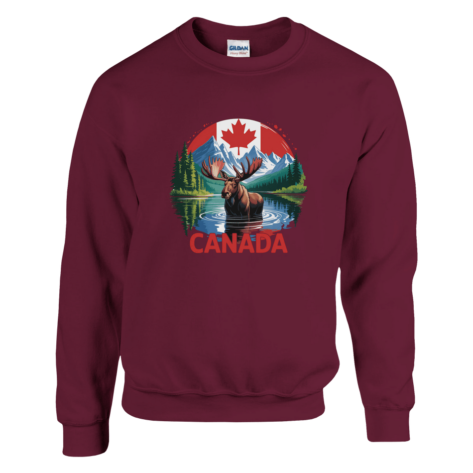 Canada Moose & Mountains Heavy Blend Sweatshirt – Classic Comfort - KPAP Canada