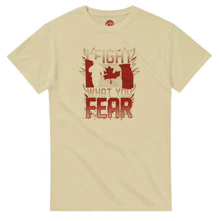 Canadian Firefighter Unisex Heavy Cotton T-Shirt - 'I Fight What You Fear' Classic Tee - KPAP Canada