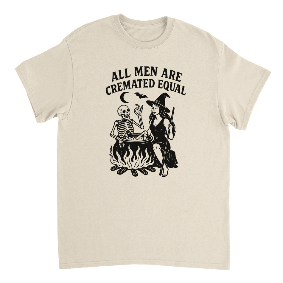 Unisex T-Shirt - All Men Are Cremated Equally - Classic Fit Cotton Tee - KPAP Canada