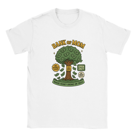 Funny Bank of Mom T-Shirt for Mothers – Soft Cotton Graphic Tee - KPAP Canada