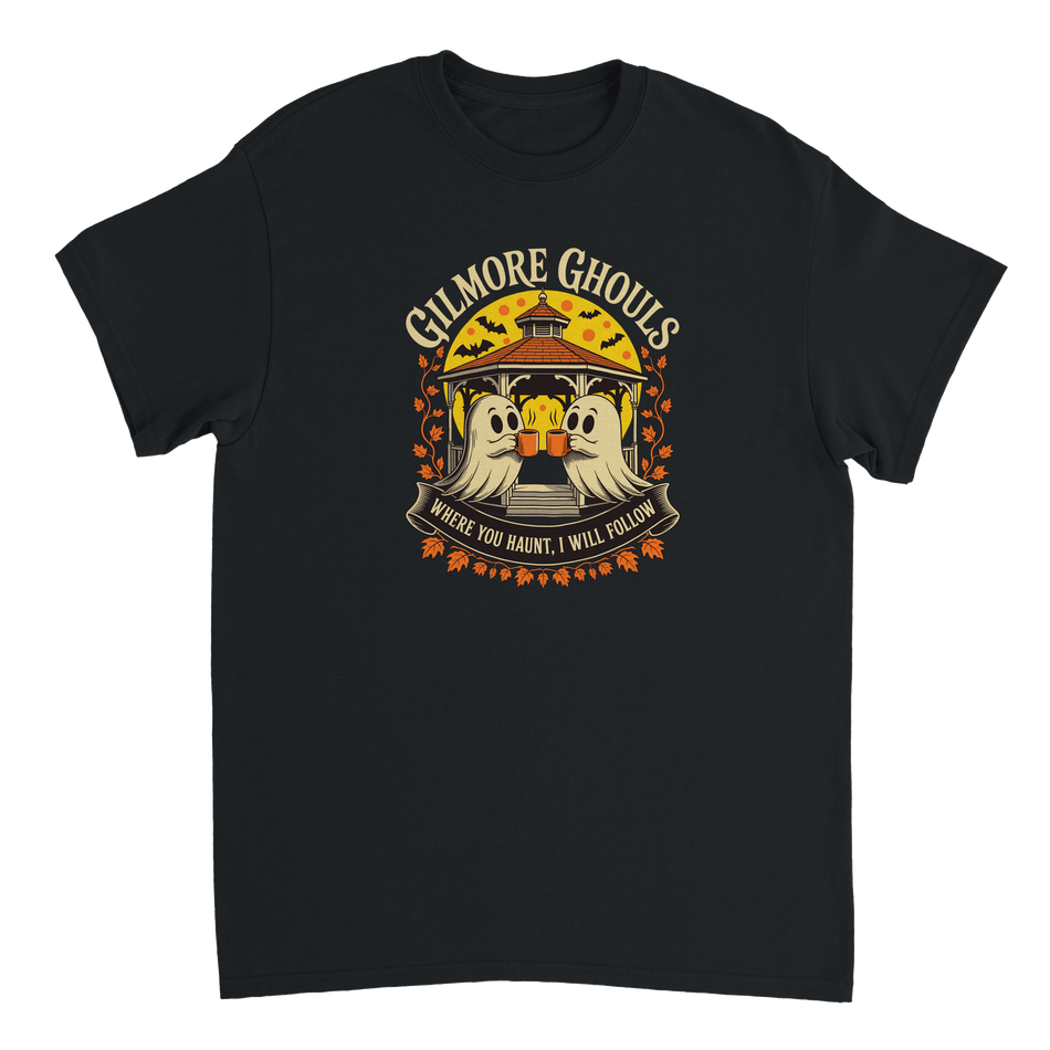 Gilmore Ghouls 'Where You Haunt, I Will Follow' T-Shirt – Spooky Cozy Comfort, Heavyweight Cotton - KPAP Canada