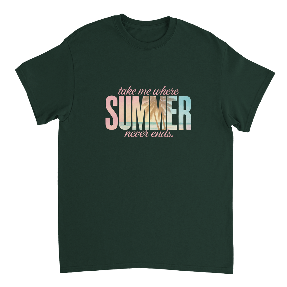 Endless Summer Vibes T-Shirt – Pastel Dreamscape, Premium Cotton, Classic Fit, Durable Casual Wear - KPAP Canada