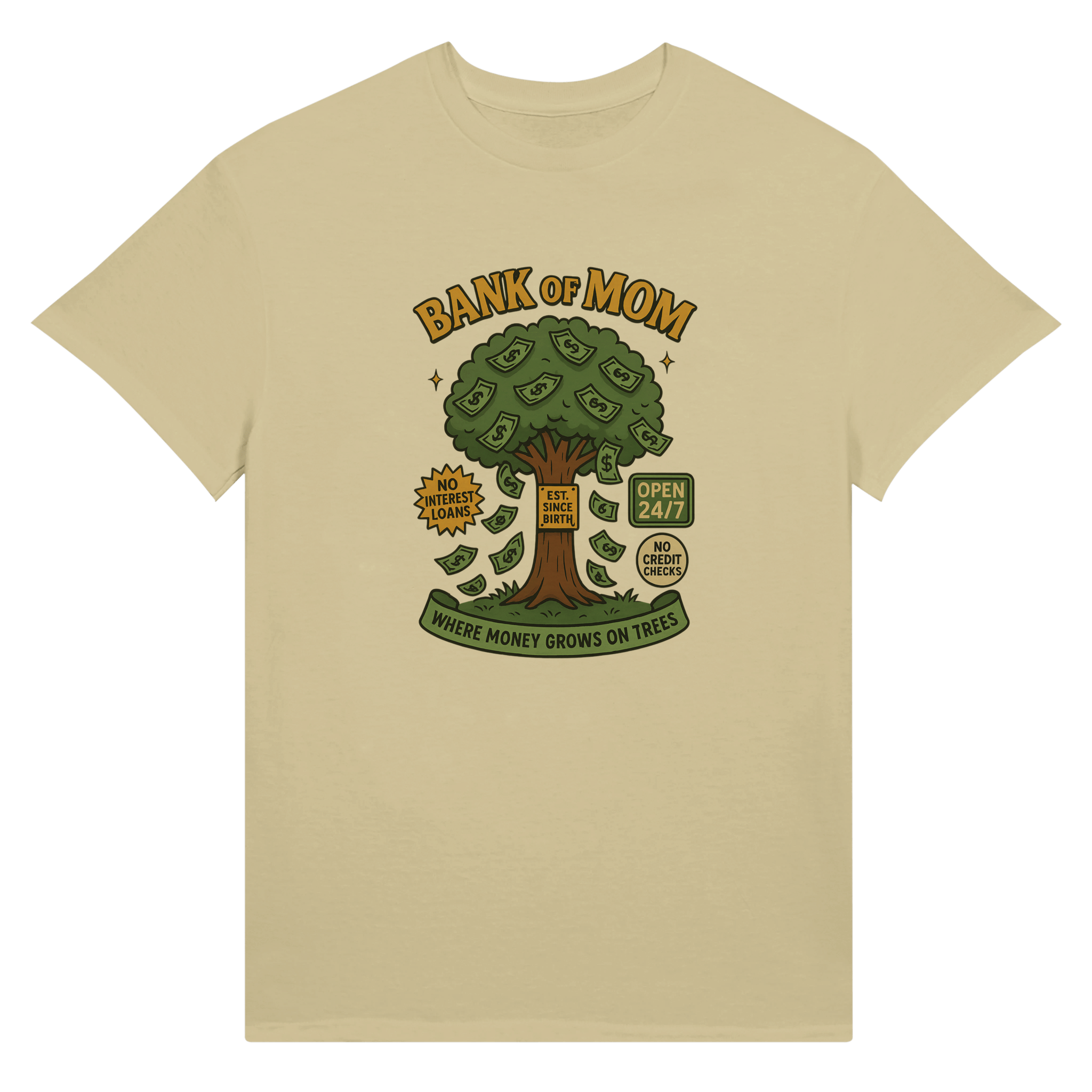 Ultra Cotton T-Shirt - 'Bank of Mom' Design for Unisex Style - KPAP Canada