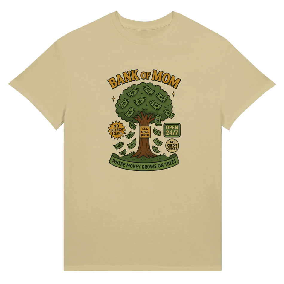 Ultra Cotton T-Shirt - 'Bank of Mom' Design for Unisex Style - KPAP Canada