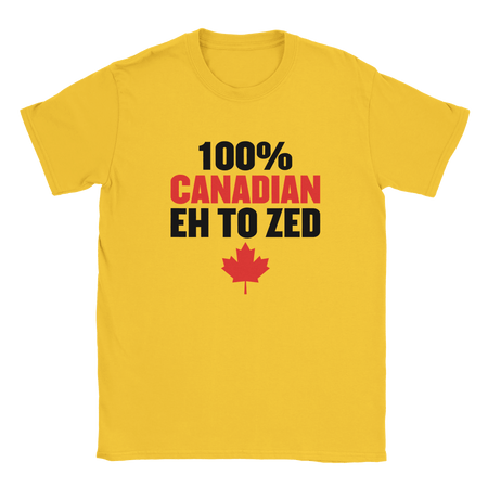 100% Canadian Eh to Z T-Shirt – Premium Soft Cotton Tee - KPAP Canada
