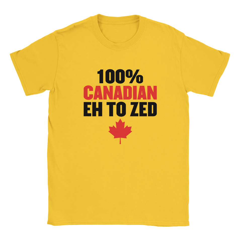 100% Canadian Eh to Z T-Shirt – Premium Soft Cotton Tee - KPAP Canada