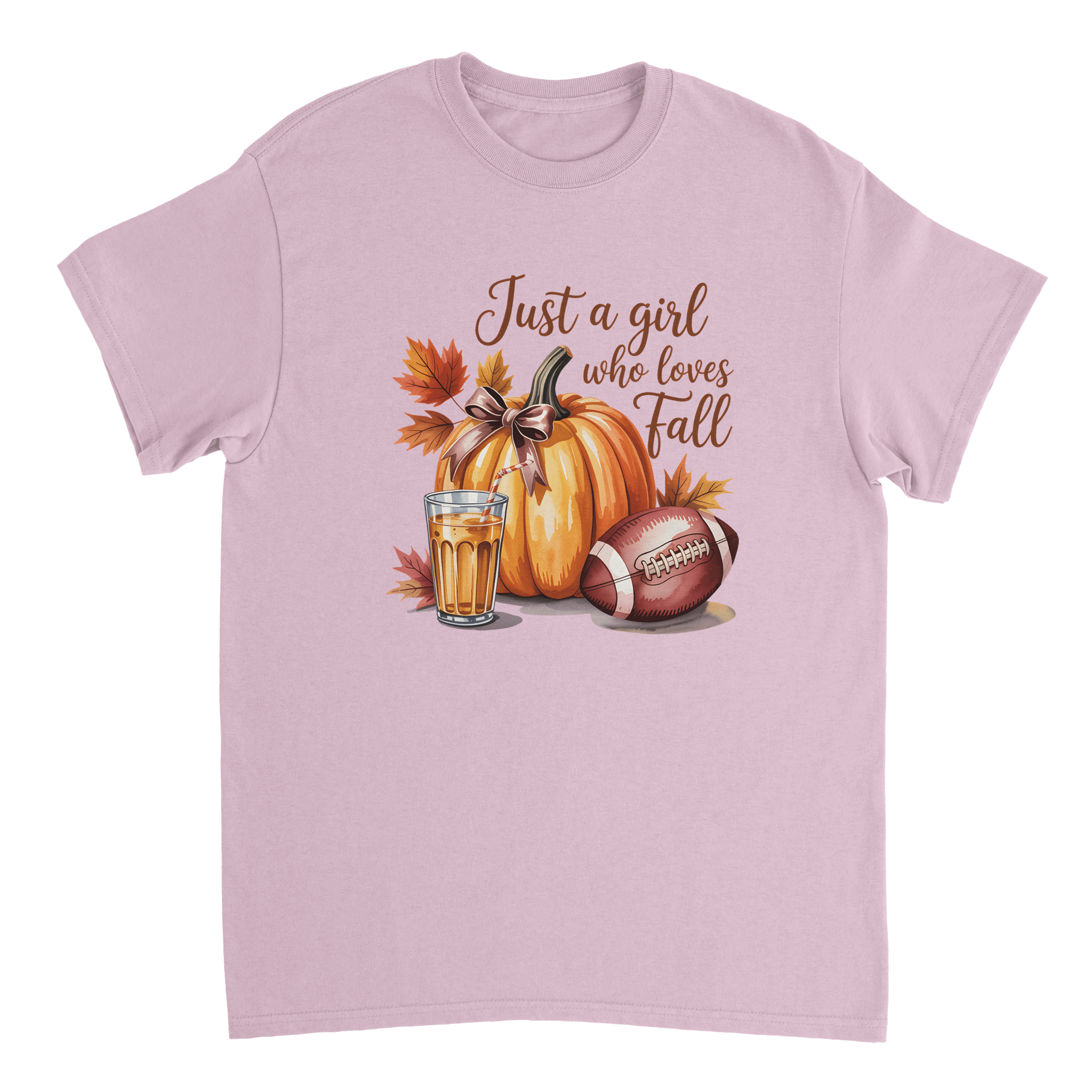 Just a Girl Who Loves Fall T-Shirt – Cozy Autumn Vibes, Premium Cotton, Classic Fit for Everyday Comfort - KPAP Canada
