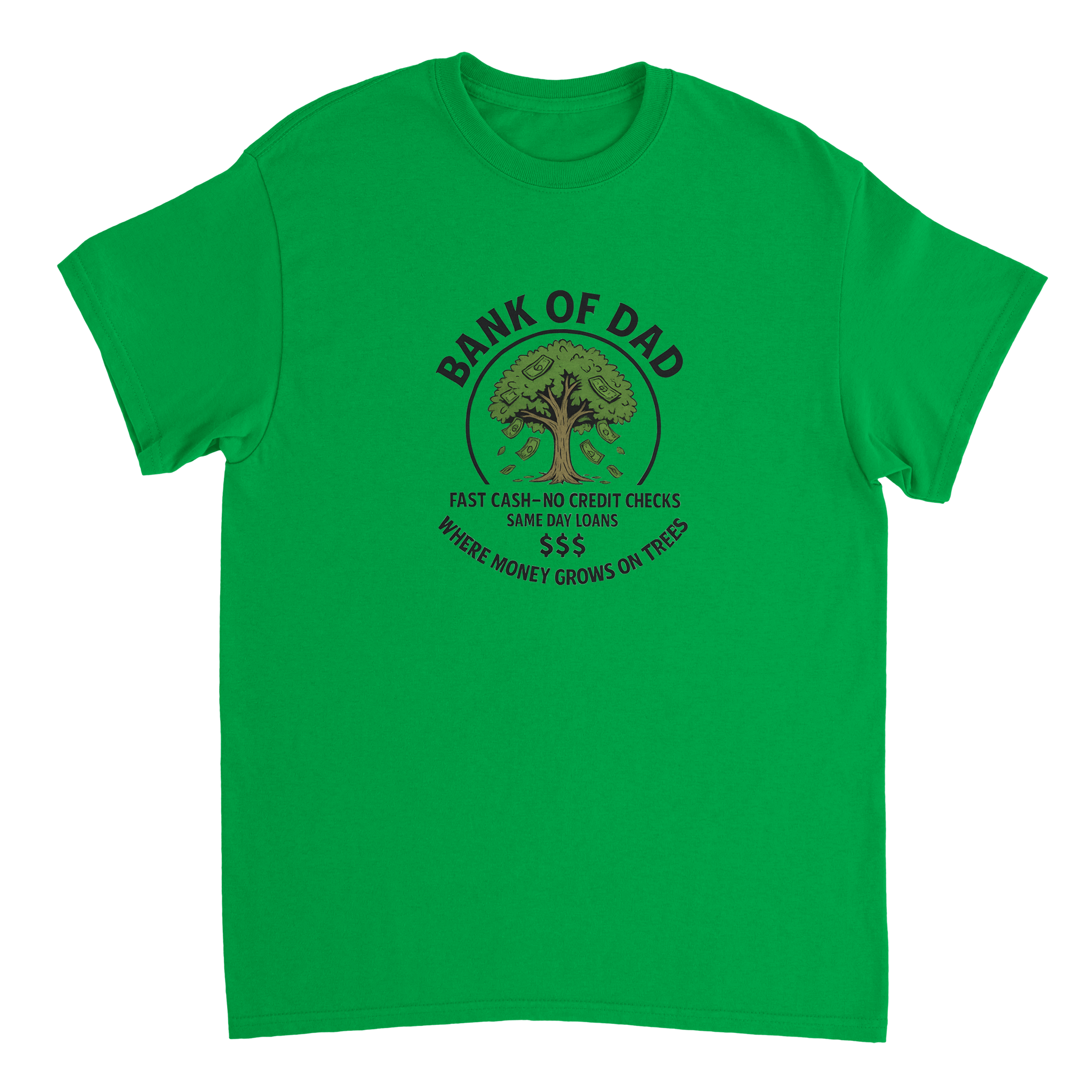 Bank of Dad T-Shirt – Humorous Money Tree Design, Heavyweight Cotton, Classic Fit for Everyday Fun - KPAP Canada