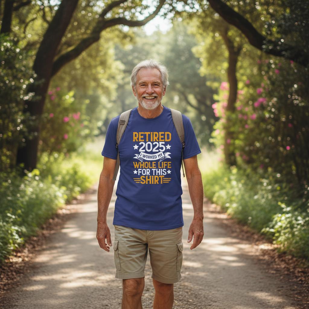 Retired 2025 Cotton T-Shirt – Classic Tee for Retirement Celebration - KPAP Canada