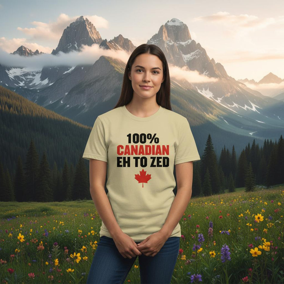 100% Canadian Eh to Z Unisex Ultra Cotton T-Shirt – Classic Canadian Pride - KPAP Canada