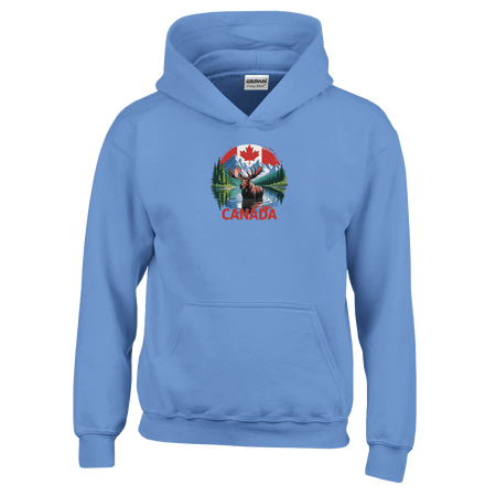 Kids Pullover Hoodie – Canadian Moose & Mountains Design - KPAP Canada