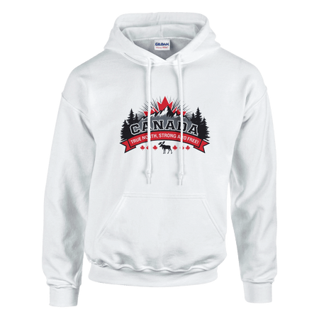 Canada True North Strong & Free Pullover Hoodie - Heavy Blend Comfort - KPAP Canada