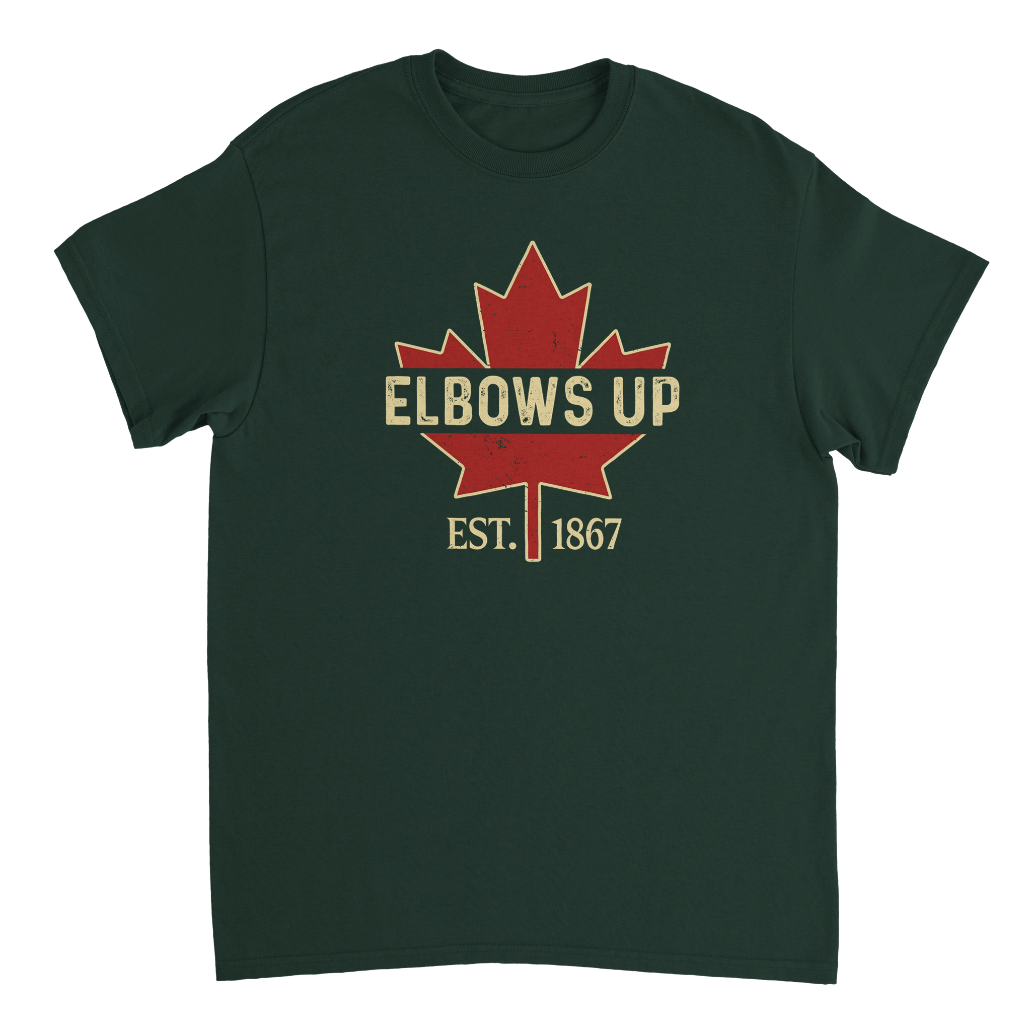 Elbows Up Canada! Classic Fit Cotton T-Shirt – Durable Casual Wear - KPAP Canada