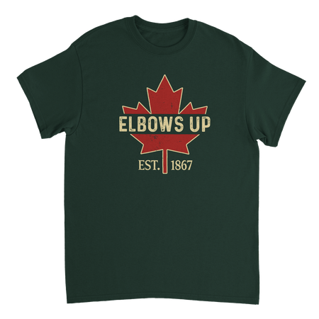 Elbows Up Canada! Classic Fit Cotton T-Shirt – Durable Casual Wear - KPAP Canada