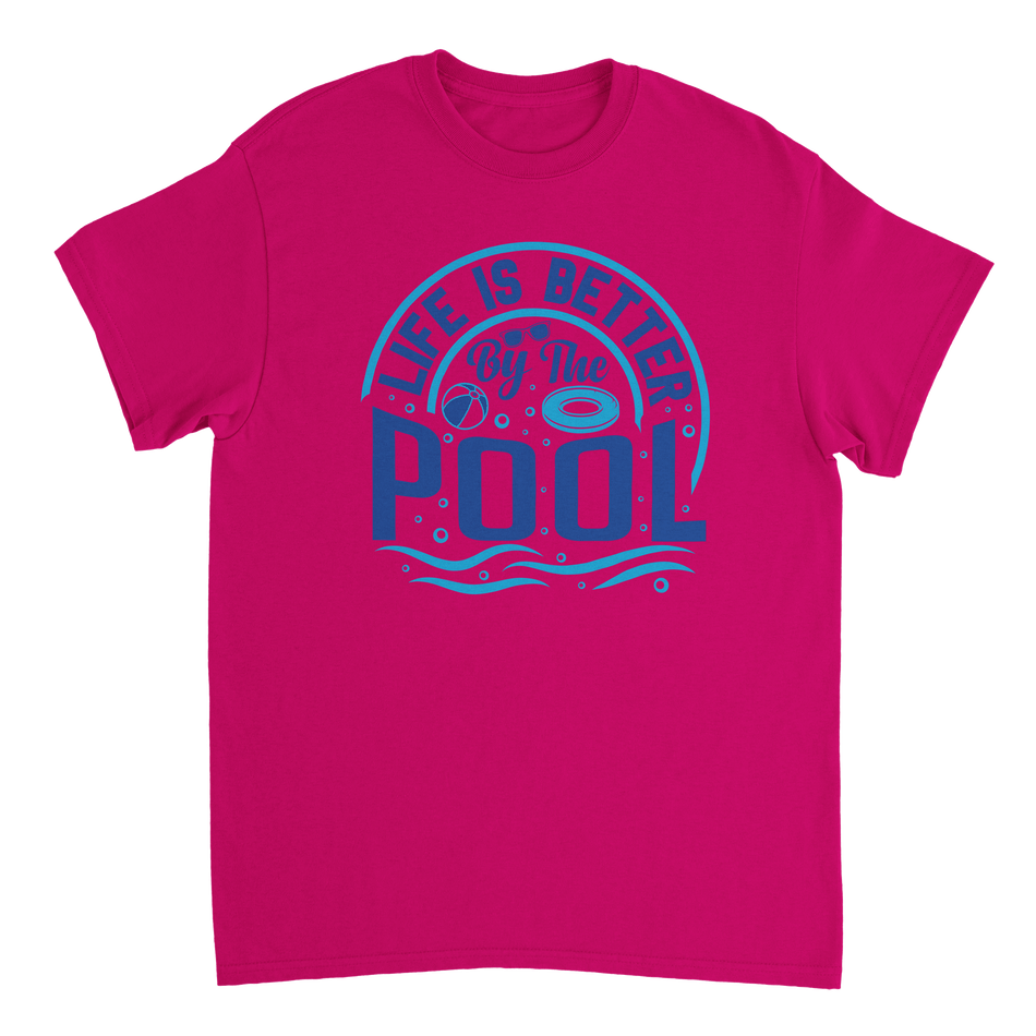 Life is Better by the Pool T-Shirt – Summer Vibes, Heavyweight Cotton, Classic Fit, Durable Casual Wear - KPAP Canada