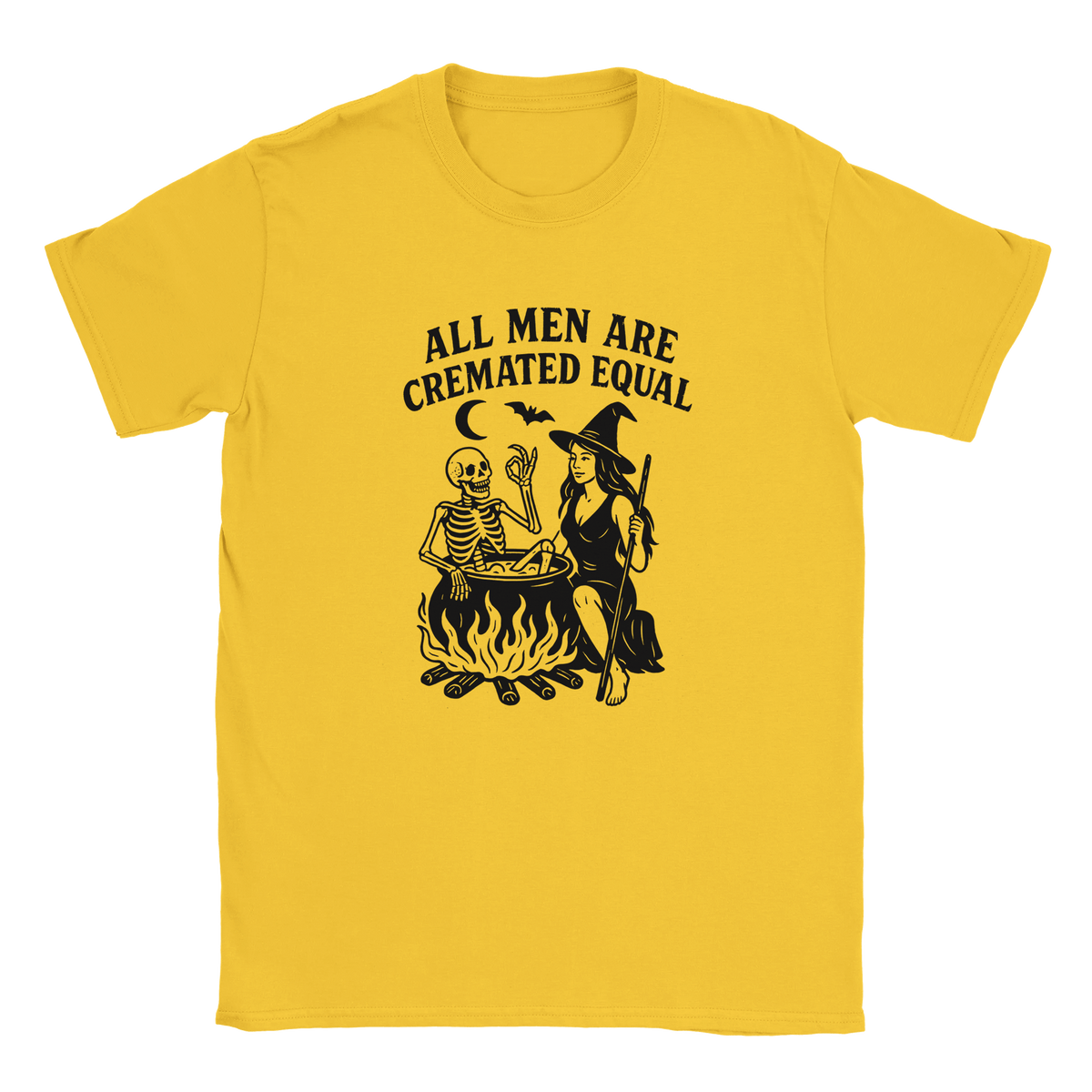 Unisex Halloween T-Shirt - All Men Are Cremated Equal Graphic Tee - KPAP Canada