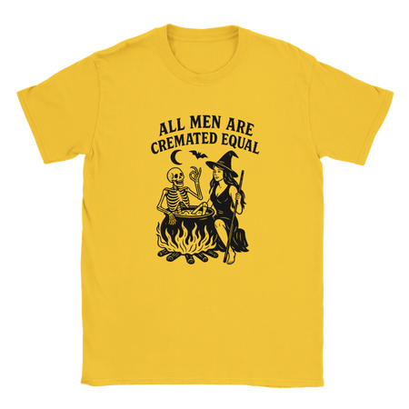 Unisex Halloween T-Shirt - All Men Are Cremated Equal Graphic Tee - KPAP Canada