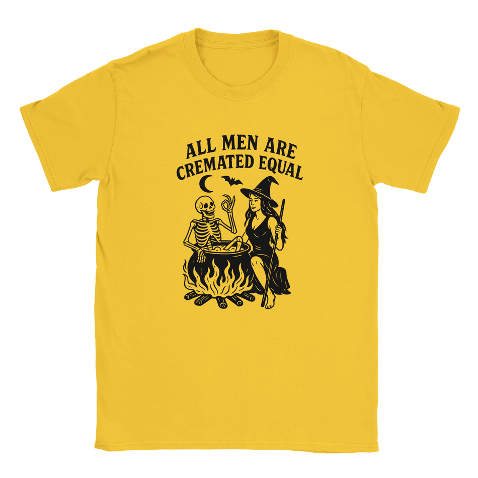 Unisex Halloween T-Shirt - All Men Are Cremated Equal Graphic Tee - KPAP Canada
