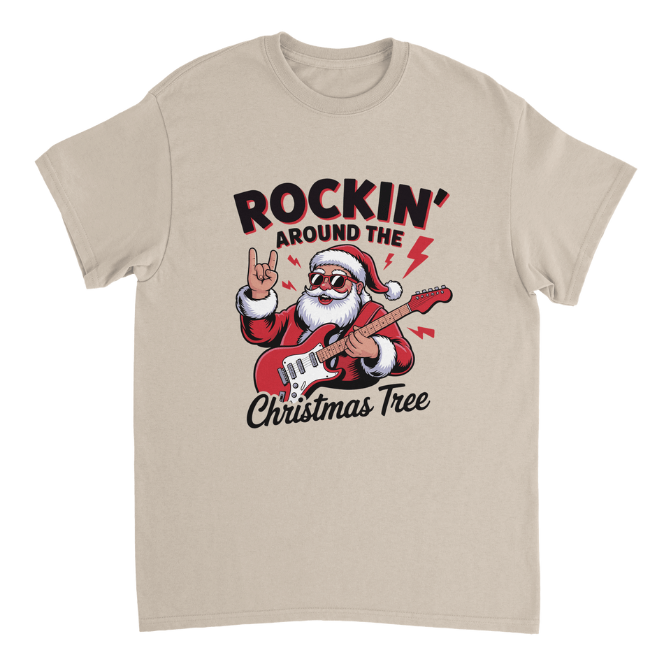 Rockin' Around the Christmas Tree Cotton T-Shirt – Classic Fit Holiday Apparel - KPAP Canada