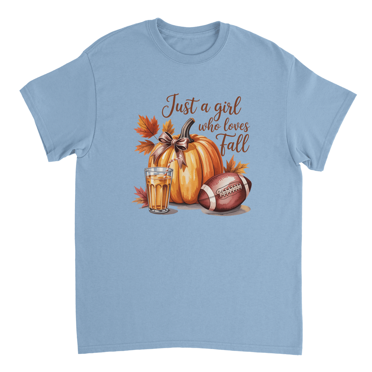 Just a Girl Who Loves Fall T-Shirt – Cozy Autumn Vibes, Premium Cotton, Classic Fit for Everyday Comfort - KPAP Canada