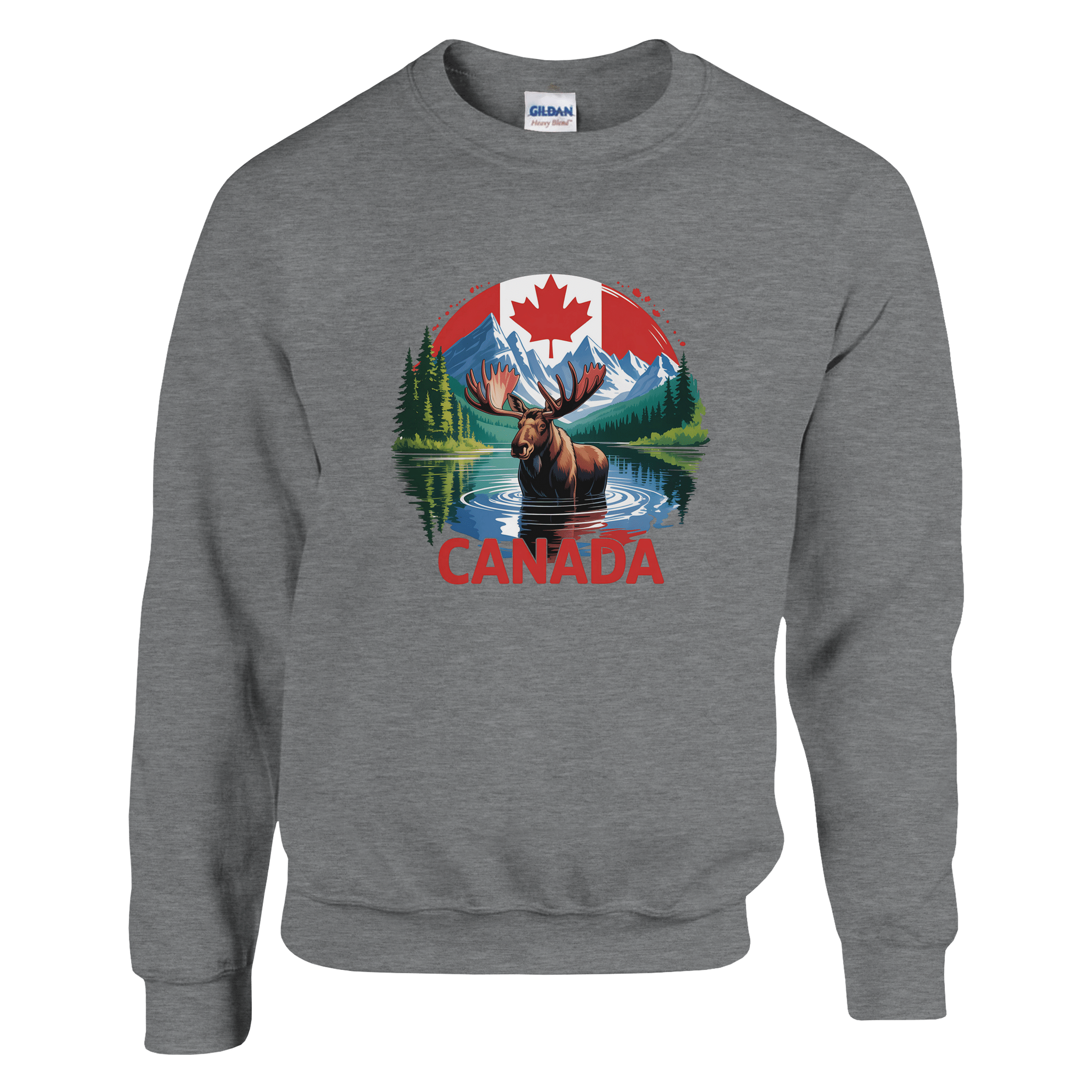 Canada Moose & Mountains Heavy Blend Sweatshirt – Classic Comfort - KPAP Canada
