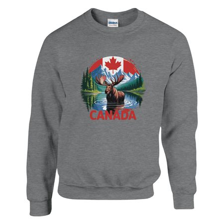 Canada Moose & Mountains Heavy Blend Sweatshirt – Classic Comfort - KPAP Canada