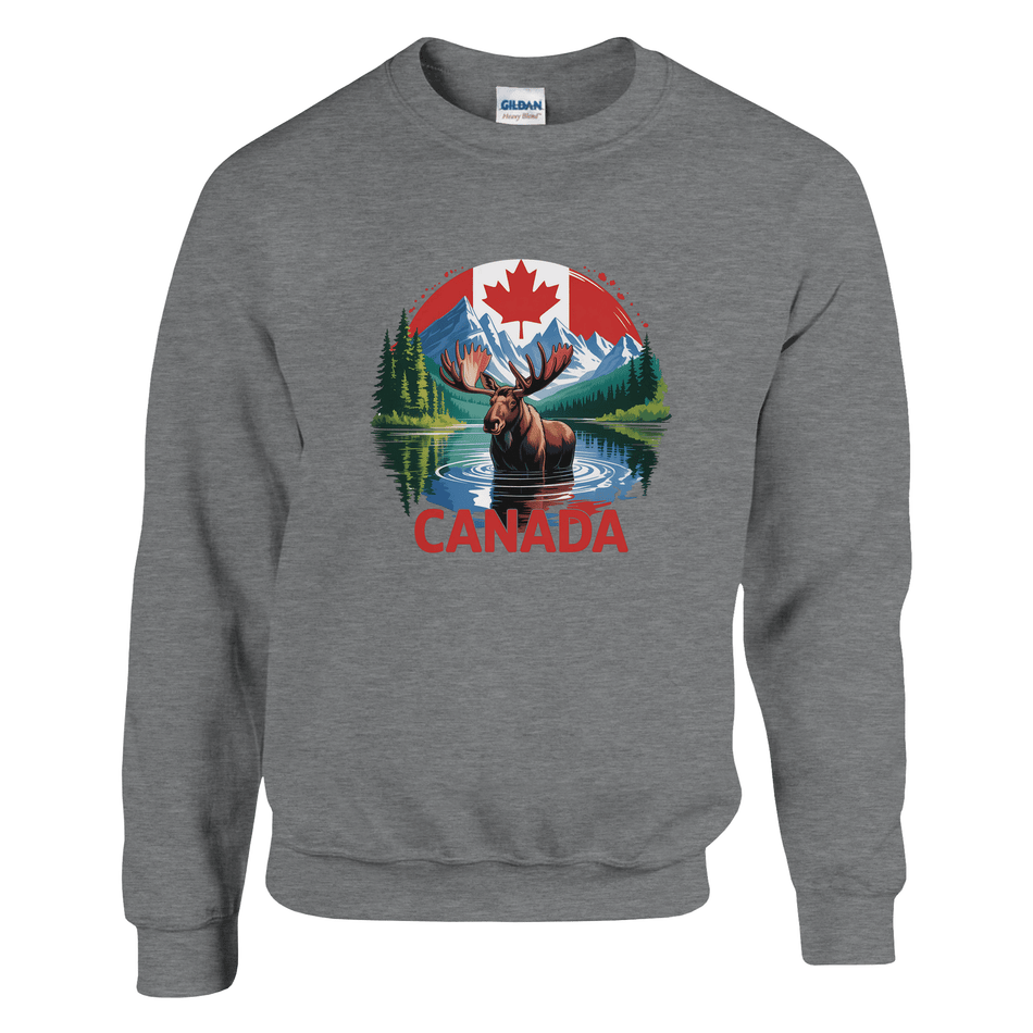 Canada Moose & Mountains Heavy Blend Sweatshirt – Classic Comfort - KPAP Canada