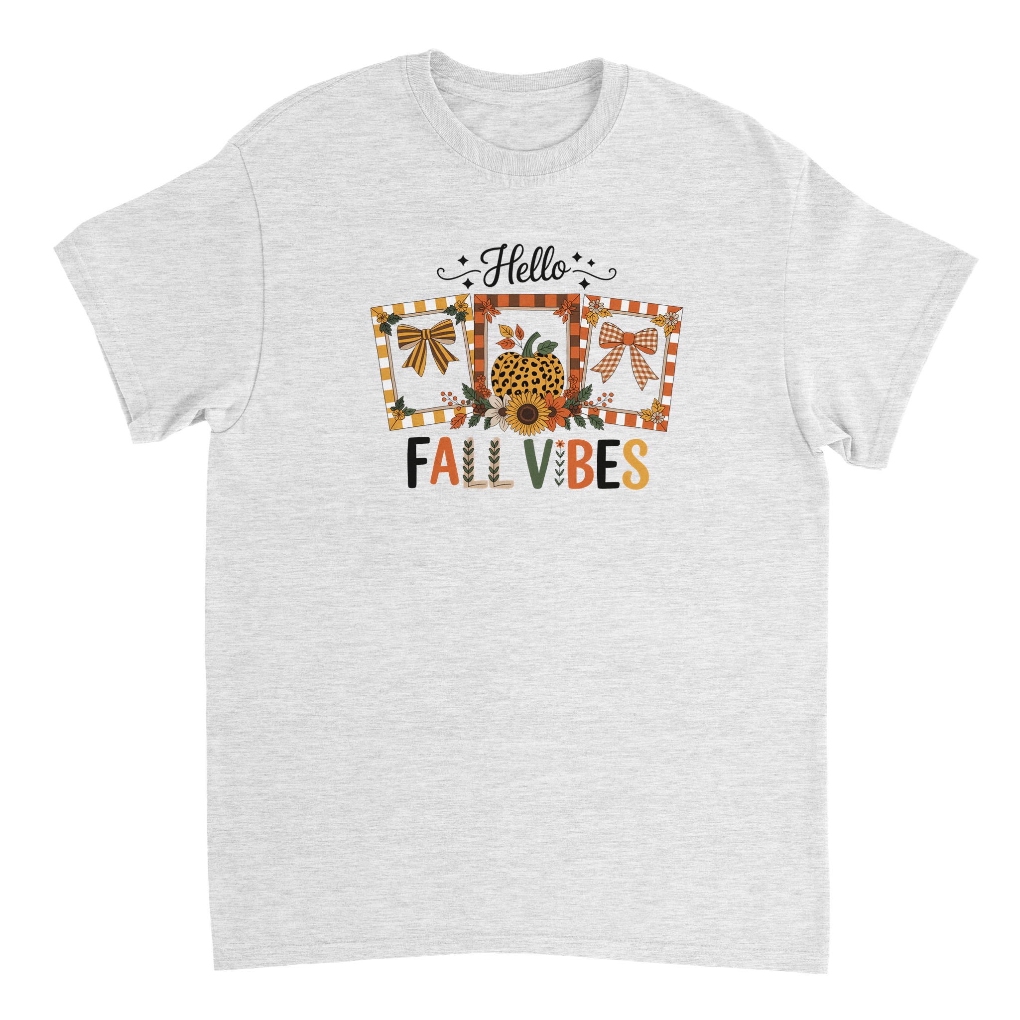 Hello Autumn Vibes T-Shirt – Cozy Fall Comfort, Classic Fit, Durable Casual Wear - KPAP Canada