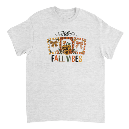 Hello Autumn Vibes T-Shirt – Cozy Fall Comfort, Classic Fit, Durable Casual Wear - KPAP Canada