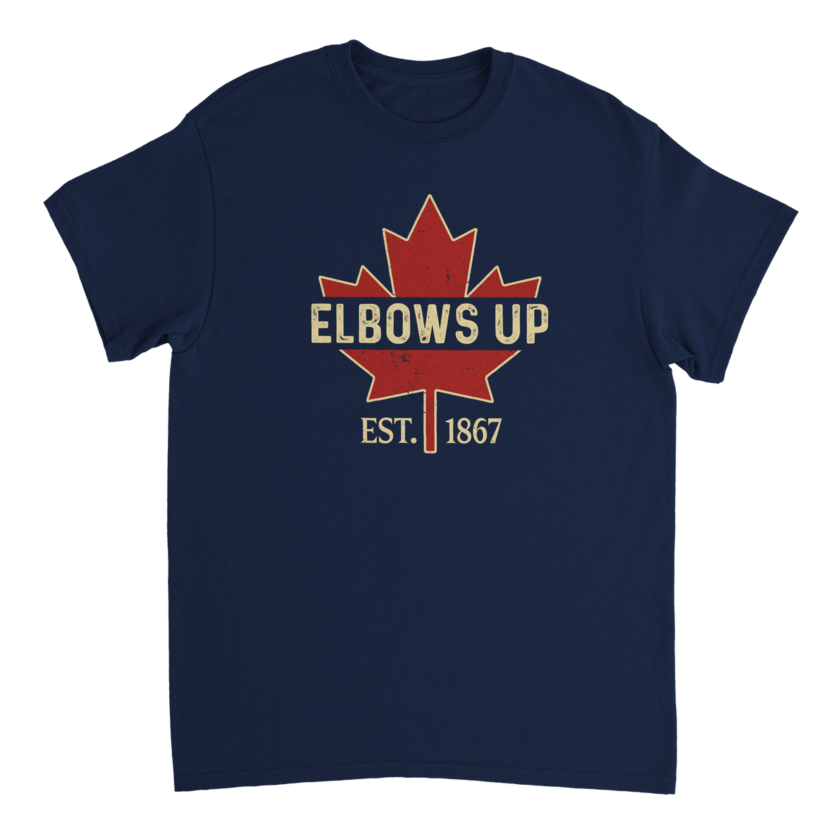 Elbows Up Canada! Classic Fit Cotton T-Shirt – Durable Casual Wear - KPAP Canada