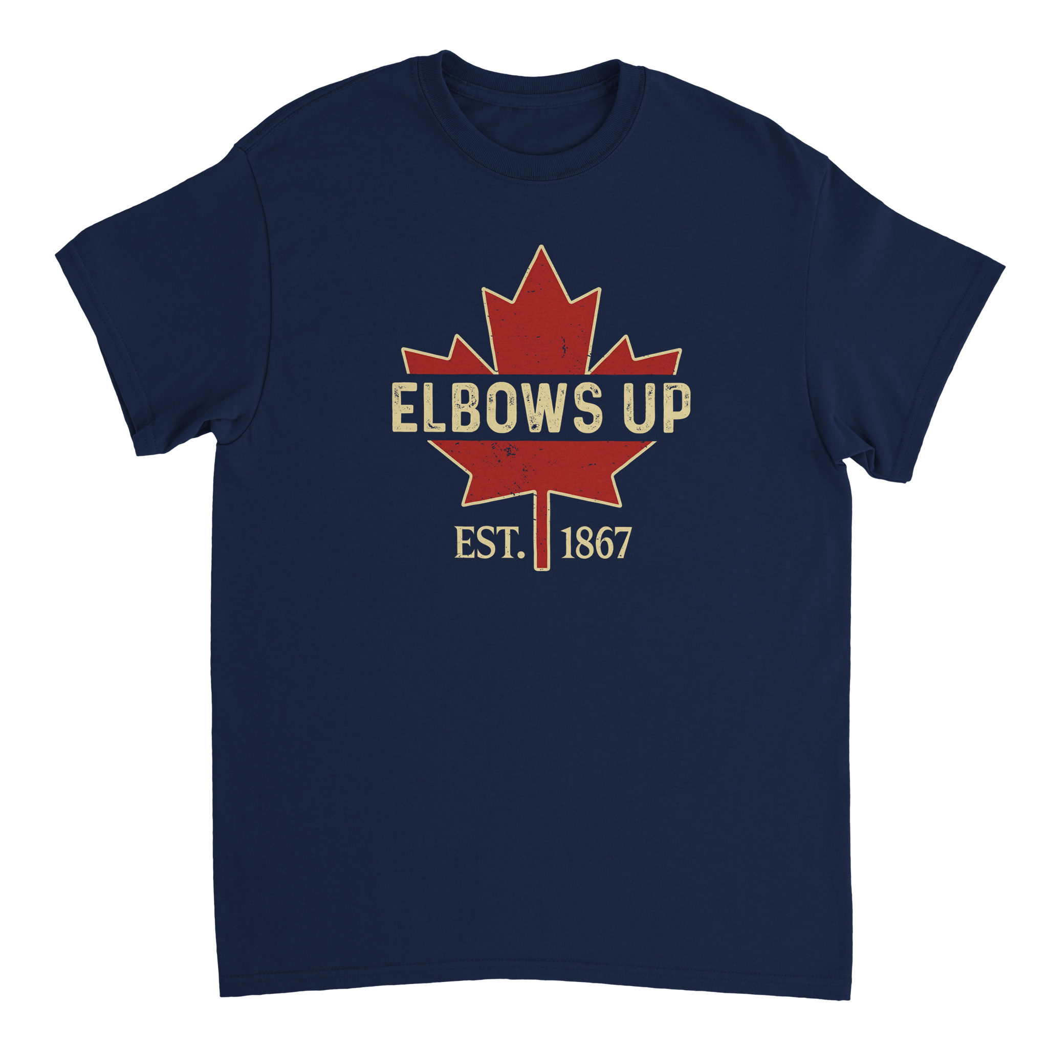 Elbows Up Canada! Classic Fit Cotton T-Shirt – Durable Casual Wear - KPAP Canada