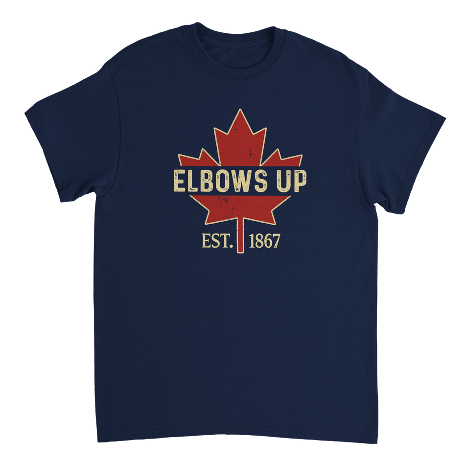 Elbows Up Canada! Classic Fit Cotton T-Shirt – Durable Casual Wear - KPAP Canada
