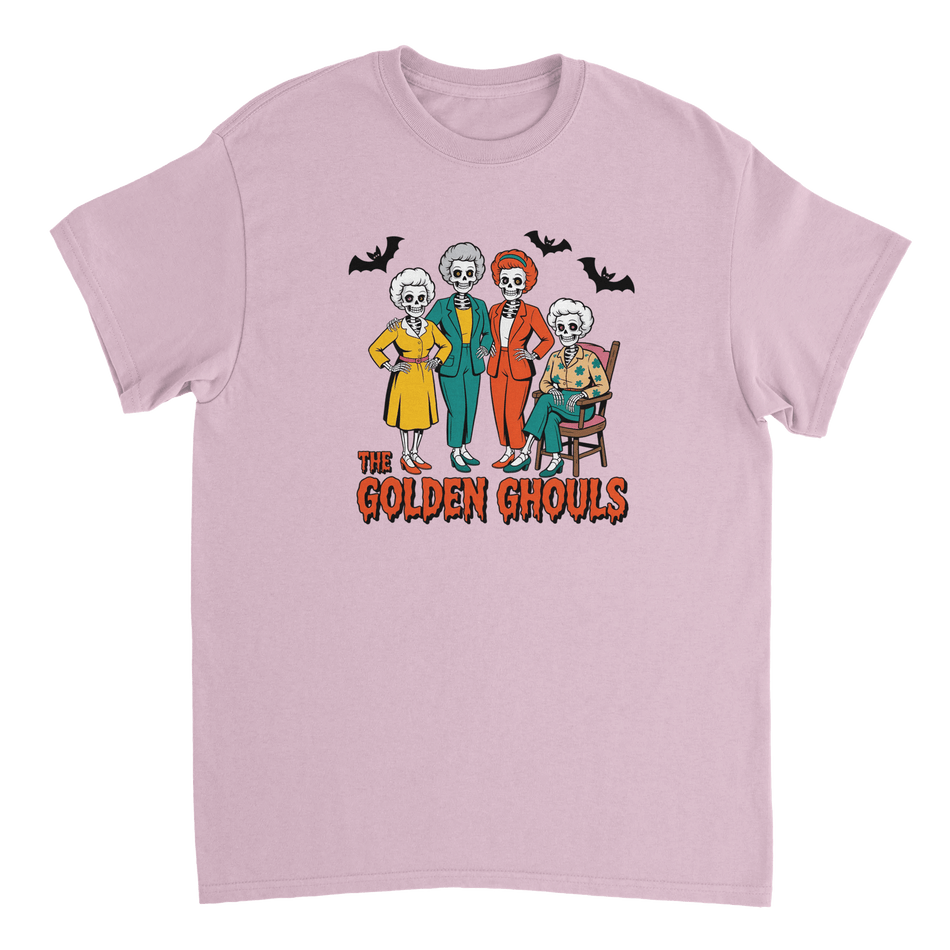 The Golden Ghouls T-Shirt – Spooky & Stylish Skeletons, Heavyweight Cotton, Classic Fit - KPAP Canada
