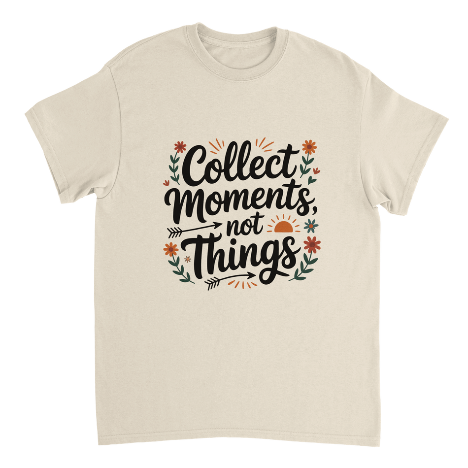 Collect Moments Not Things Cotton T-Shirt – Classic Fit Casual Wear - KPAP Canada