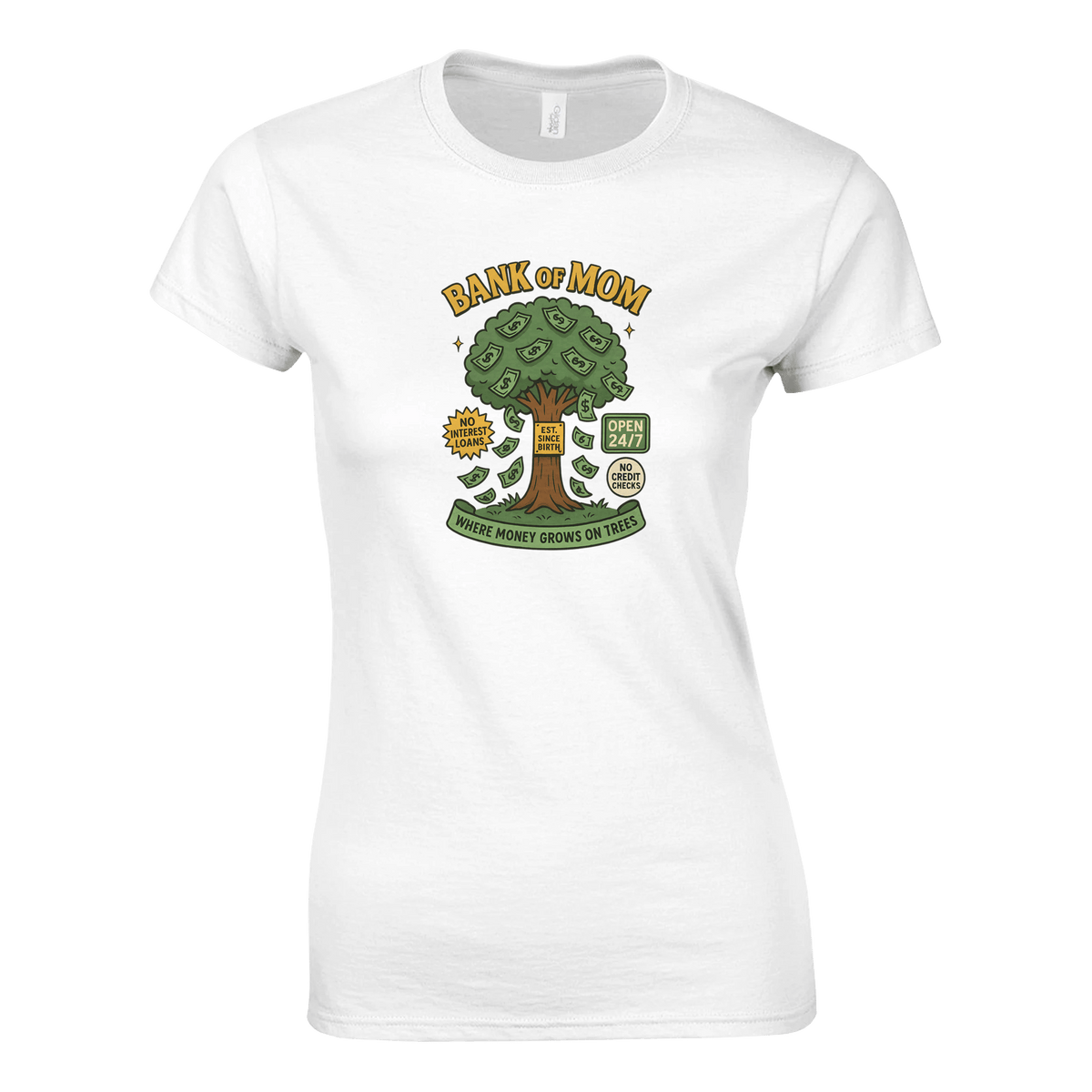 Ladies T-Shirt - Bank of Mom Design - KPAP Canada