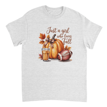 Just a Girl Who Loves Fall T-Shirt – Cozy Autumn Vibes, Premium Cotton, Classic Fit for Everyday Comfort - KPAP Canada