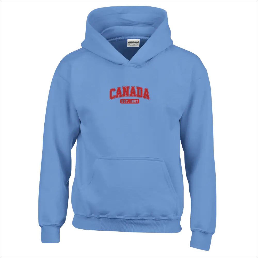 Light blue Canada Est. 1867 kids pullover hoodie