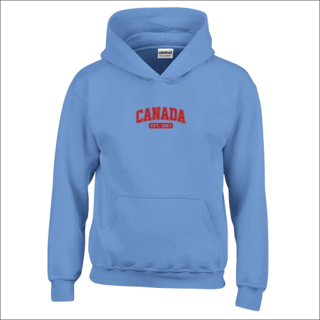 Light blue Canada Est. 1867 kids pullover hoodie