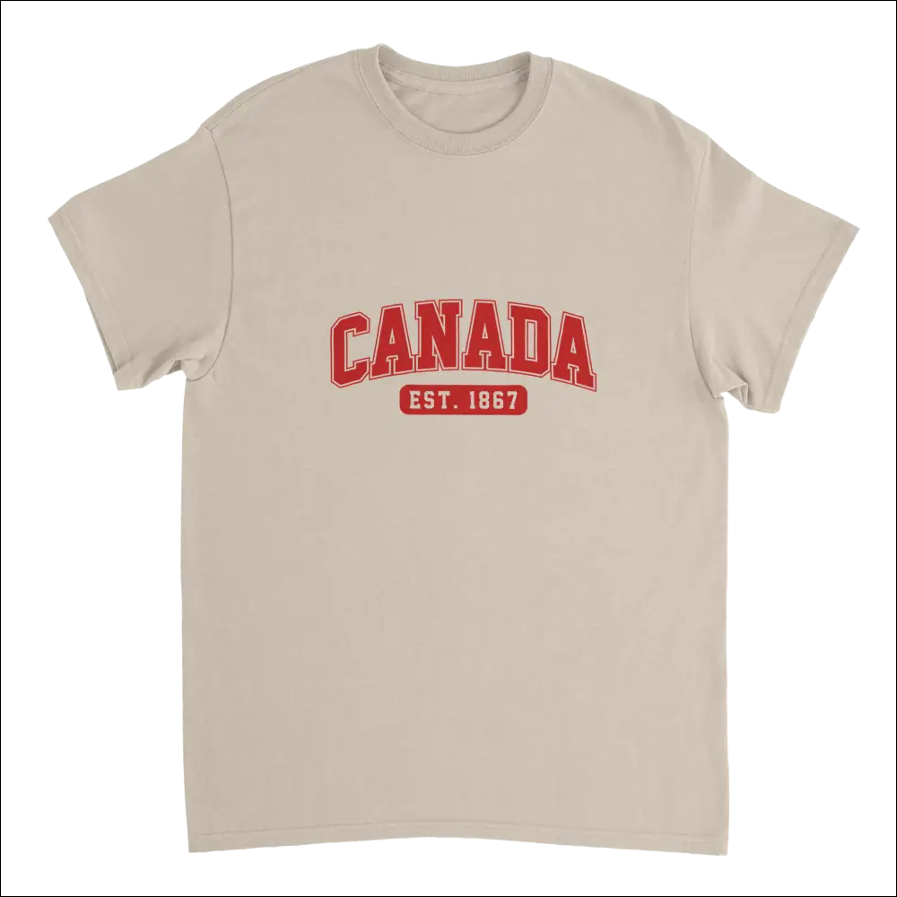 Beige Canada Est. 1867 short-sleeve heavyweight cotton t-shirt