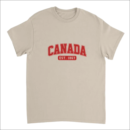 Beige Canada Est. 1867 short-sleeve heavyweight cotton t-shirt