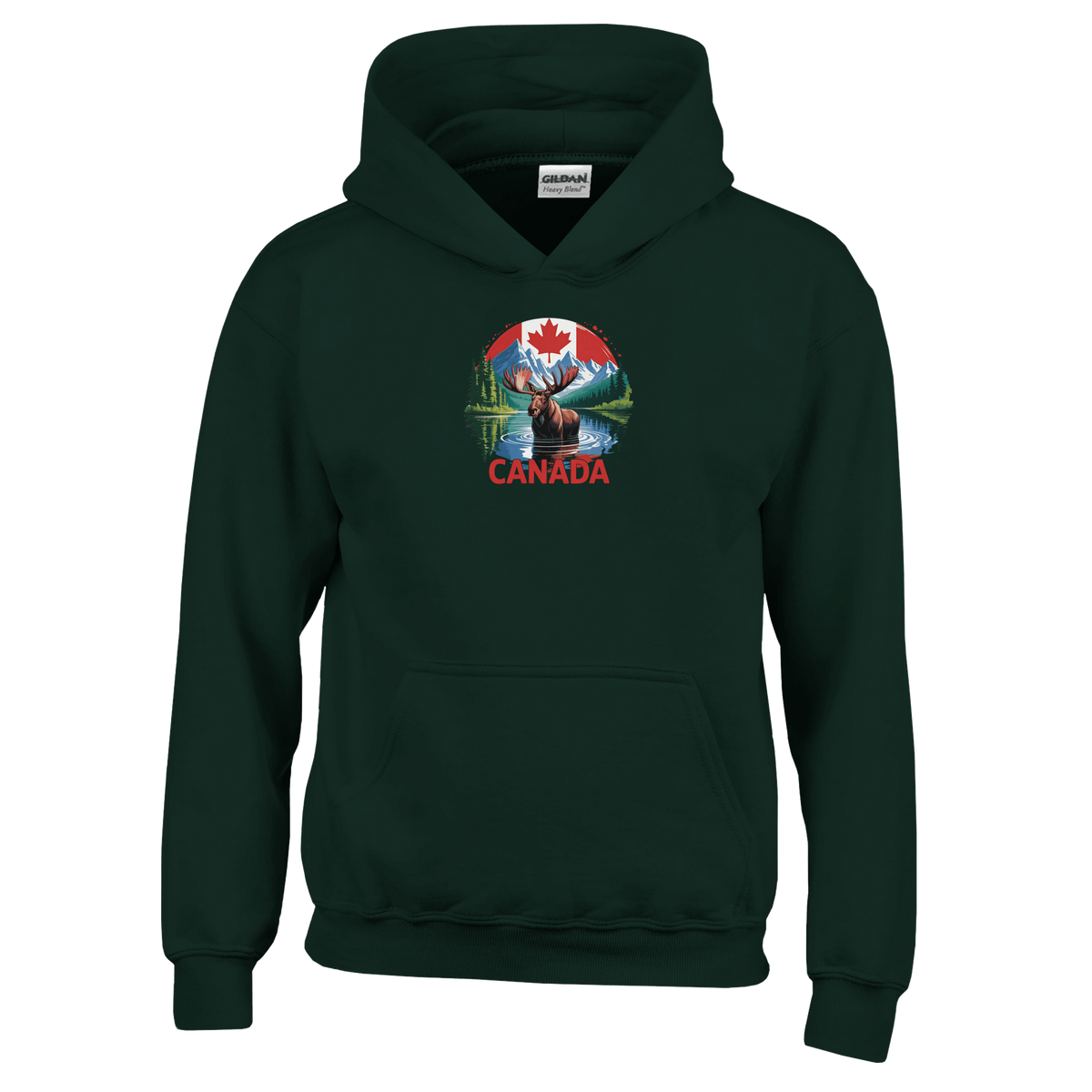 Kids Pullover Hoodie – Canadian Moose & Mountains Design - KPAP Canada