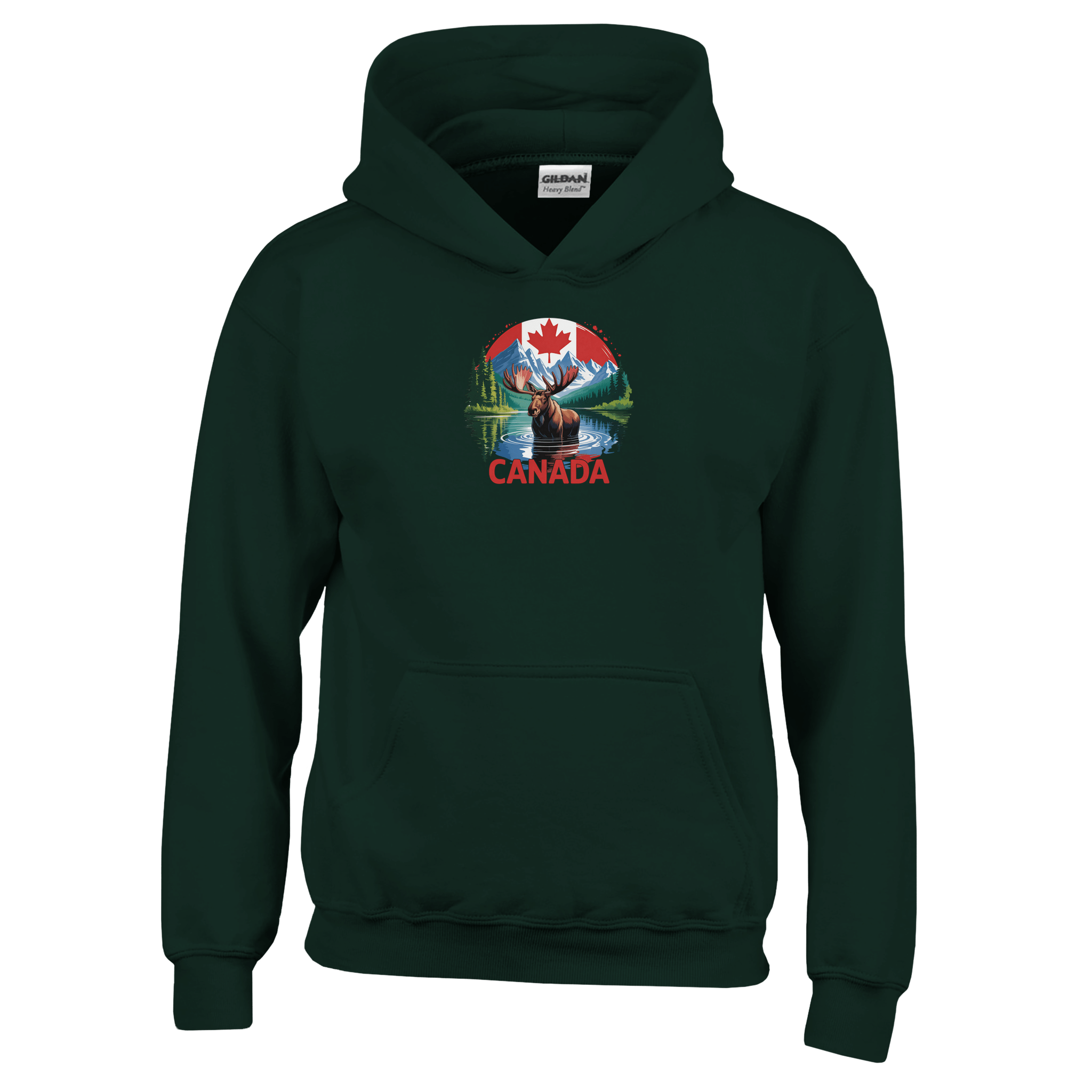 Kids Pullover Hoodie – Canadian Moose & Mountains Design - KPAP Canada