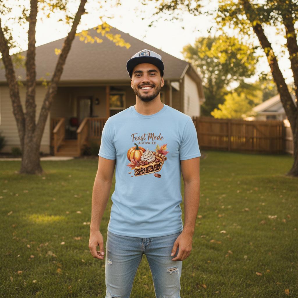 Feast Mode Activated T-Shirt – Autumn Vibes, Heavyweight Cotton, Classic Fit, Durable Casual Wear - KPAP Canada
