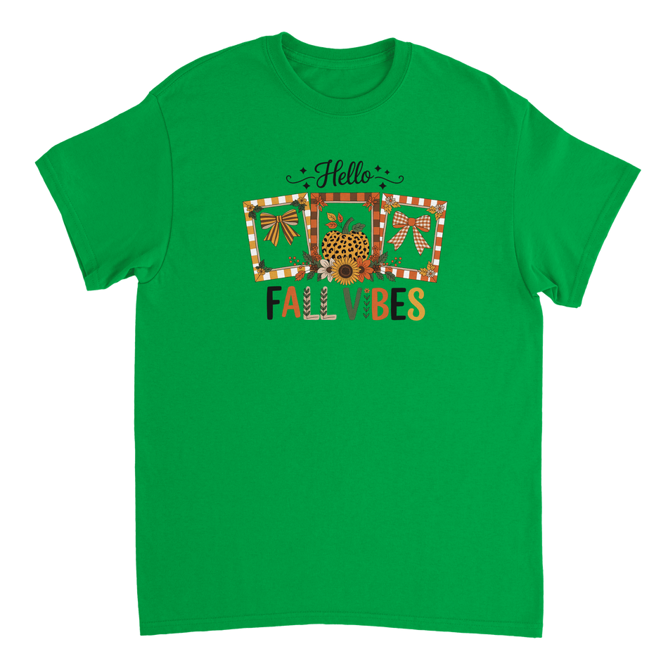 Hello Autumn Vibes T-Shirt – Cozy Fall Comfort, Classic Fit, Durable Casual Wear - KPAP Canada