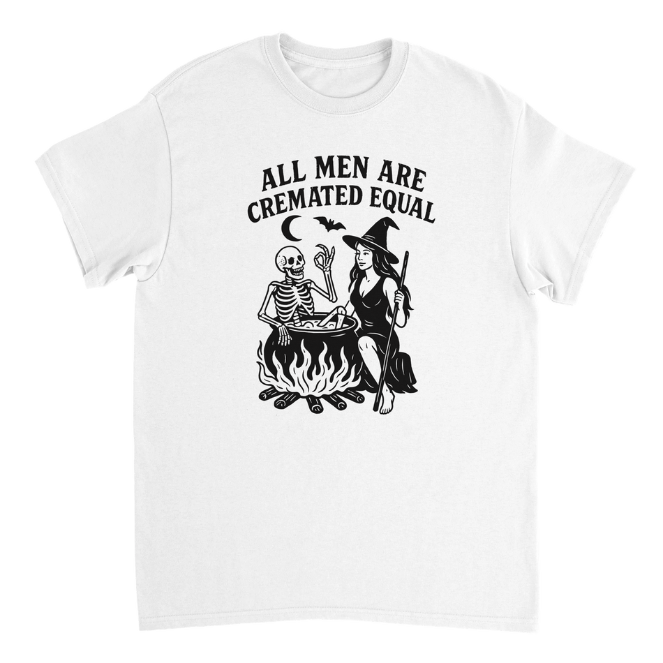 Unisex T-Shirt - All Men Are Cremated Equally - Classic Fit Cotton Tee - KPAP Canada