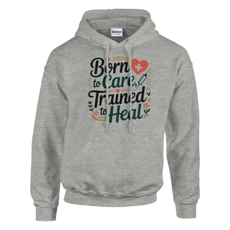 Born To Care - Trained To Heal Unisex Classic Pullover Hoodie - KPAP Canada