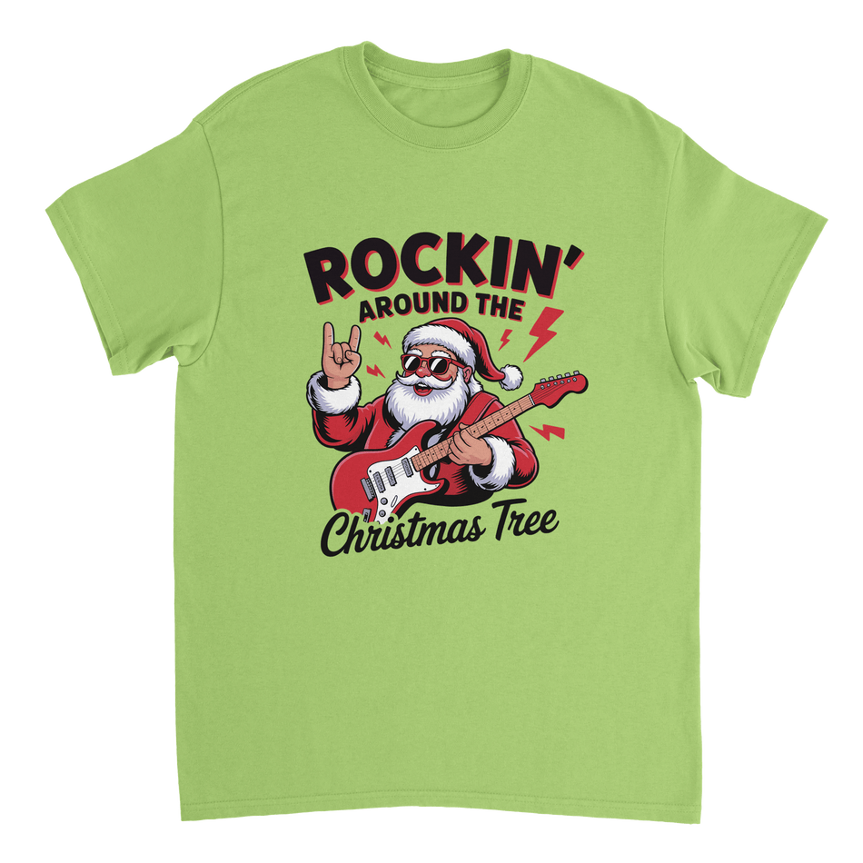 Rockin' Around the Christmas Tree Cotton T-Shirt – Classic Fit Holiday Apparel - KPAP Canada