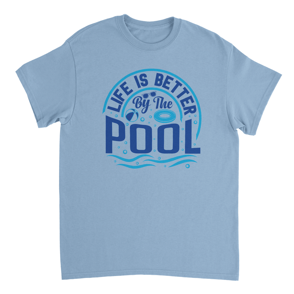 Life is Better by the Pool T-Shirt – Summer Vibes, Heavyweight Cotton, Classic Fit, Durable Casual Wear - KPAP Canada